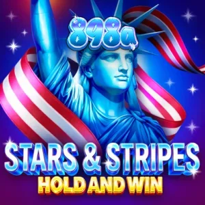 Tampilan visual slot Stars & Stripes Hold and Win dengan grid dinamis
